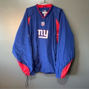 NFL Pullover Jacket New York Giants Reebok Team Apparel On Field Size XL